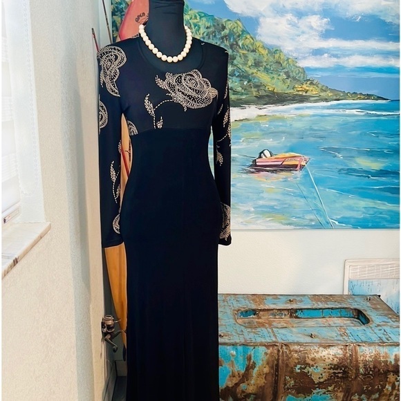 🔥VTG Yumi Mazao Paris, Gorgeous BodCon,Front-Split Dress, Perfect, Size 8 - Picture 9 of 16